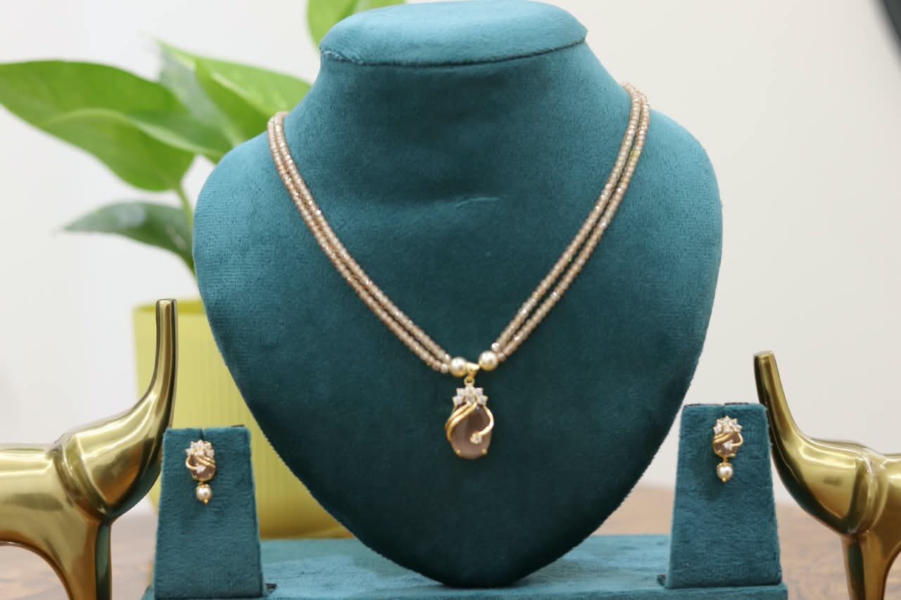 Champagne-colored CZ Beads