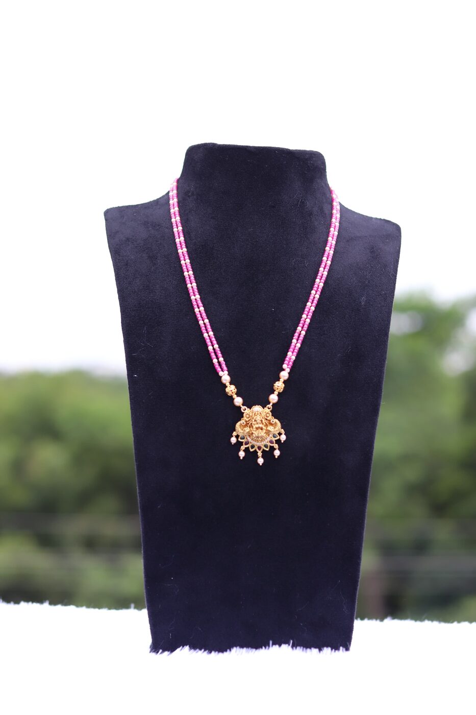 Lakshmi Pendant with Real CZ and Swarovski