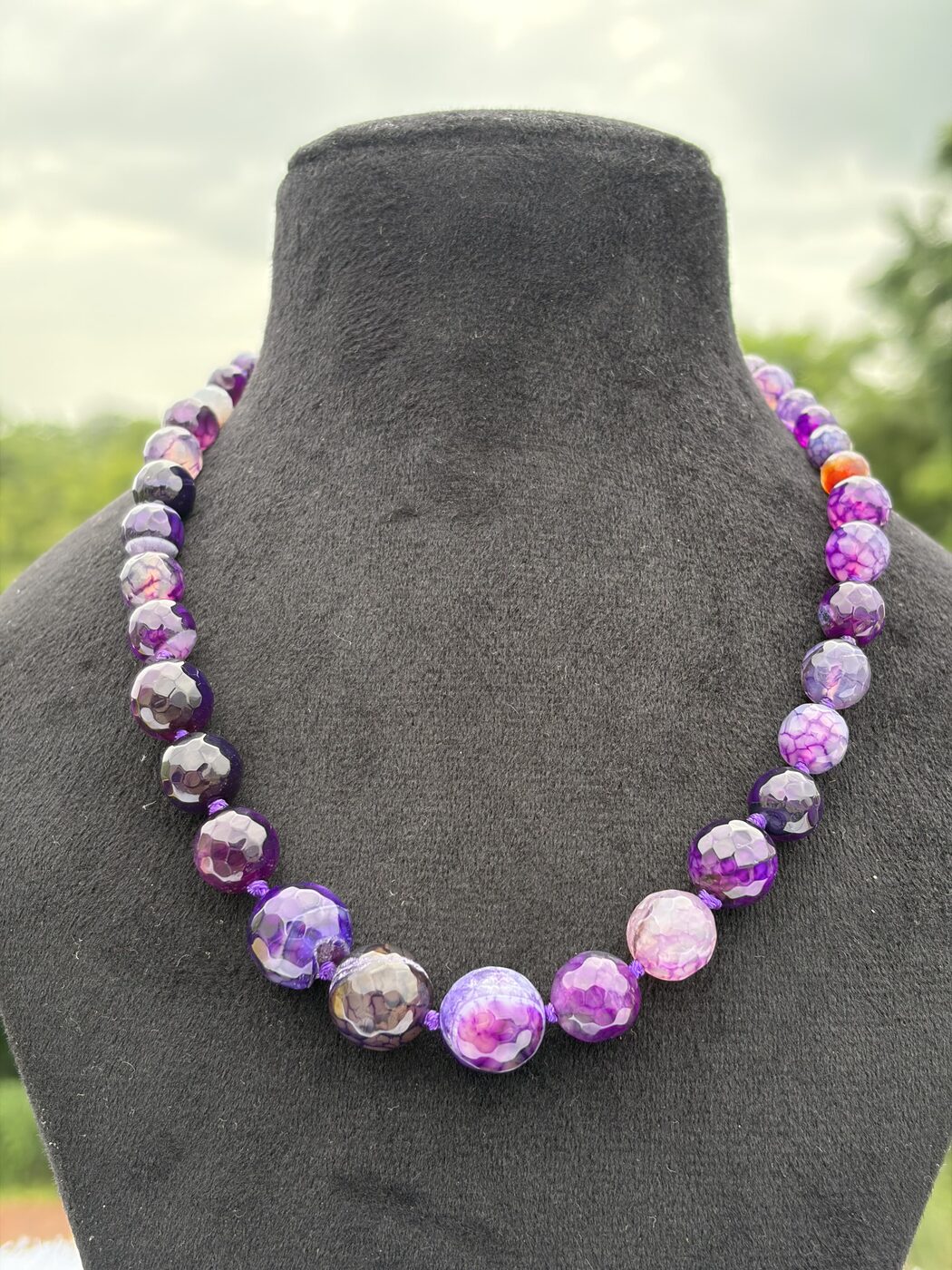 Purple Agate Necklace