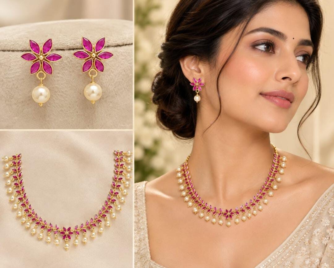 Real Ruby Gold Replica Necklace